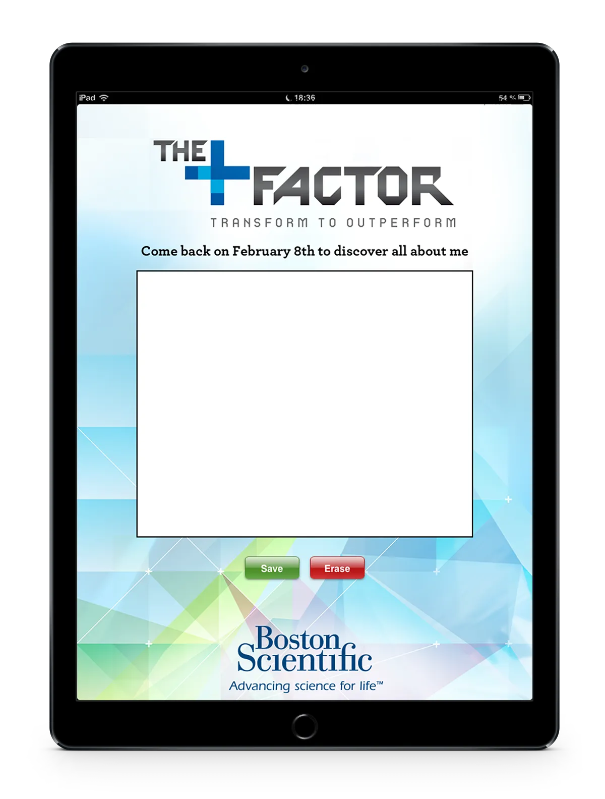 Boston Scientific — interface iPad de signature