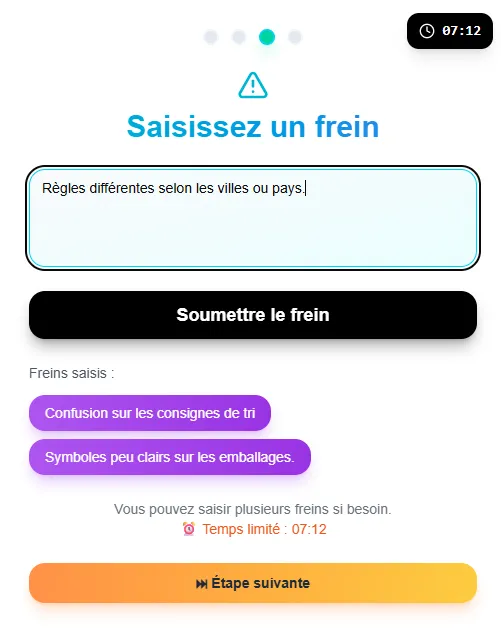 Les freins identifiés, regroupés par l'IA