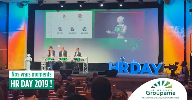 Nestor le Robot sur scène au HR Day Groupama