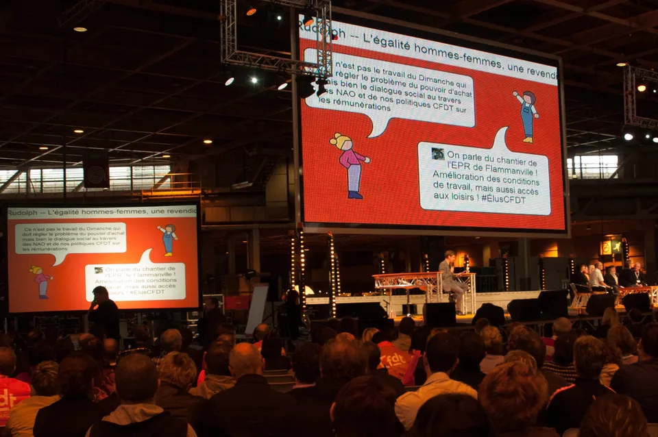 Social Wall — photos des participants affichées sur grand écran